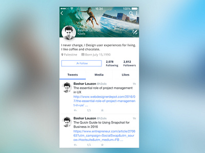 Twitter Profile Redesign