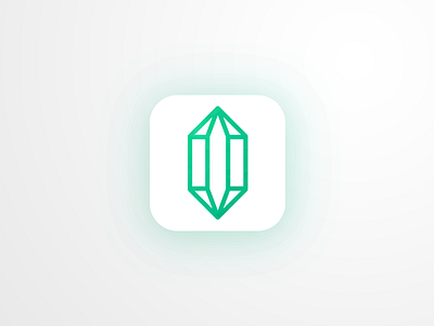 Crystal App Icon app branding crystal design icon illustration ios logo typography ui ux vector