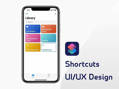 Apple shortcuts app app apple design icon interface ios iphone ui uiux ux uxdesign web wireframe