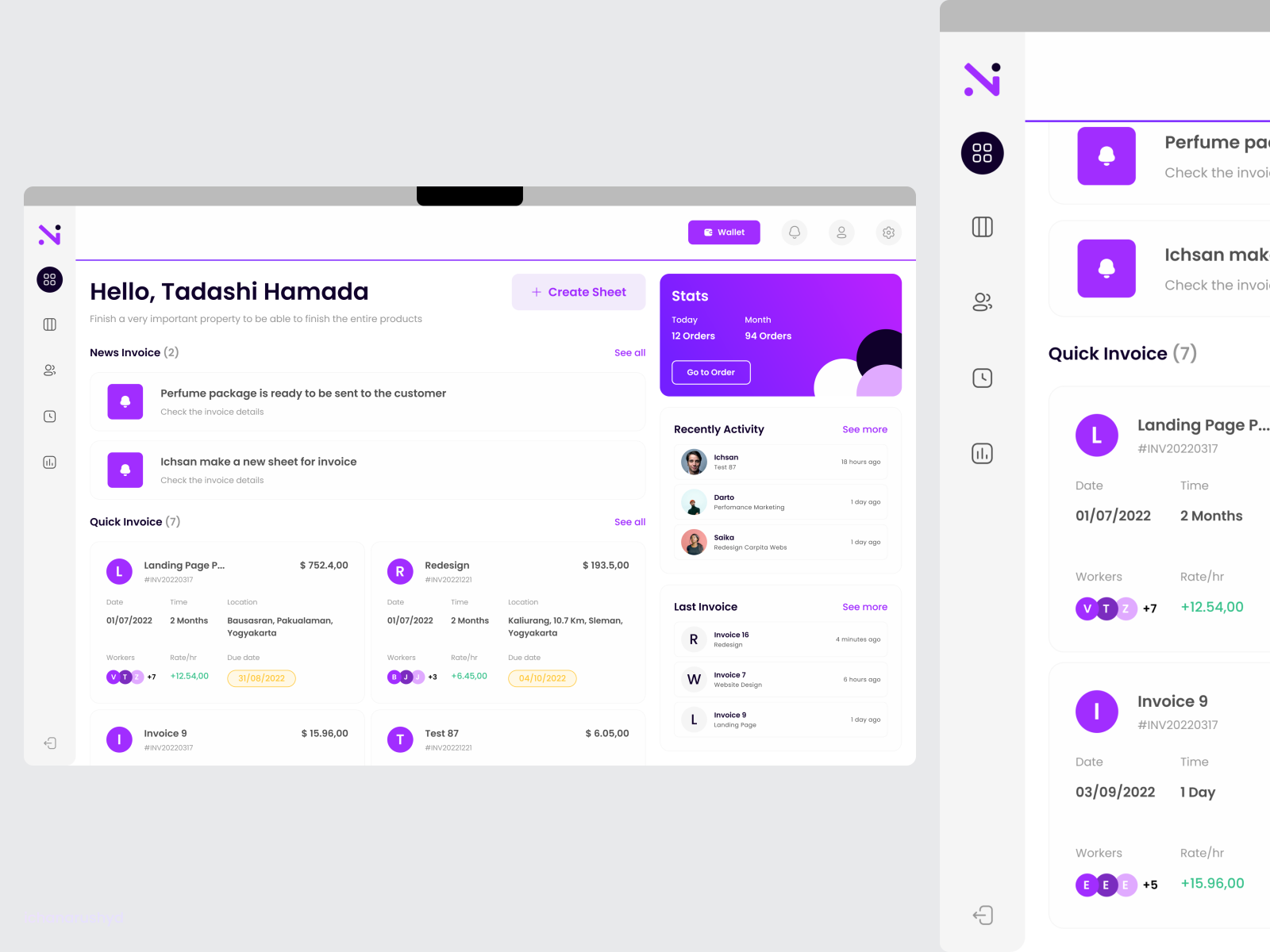 Invoice Landing Page Nita Invoice By Ichan Averoesss On Dribbble