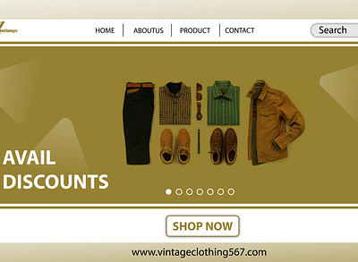 VINTAGE CLOTHING _ web page design