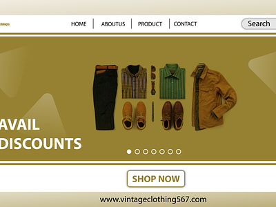 VINTAGE CLOTHING _ web page design