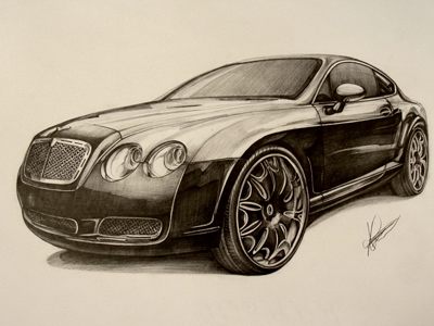 Bentley Continental bentley bentley continental drawing pencil