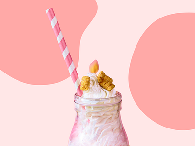 POST - MILKSHAKE - SOCIAL MEDIA branding design illustration typography ui vector