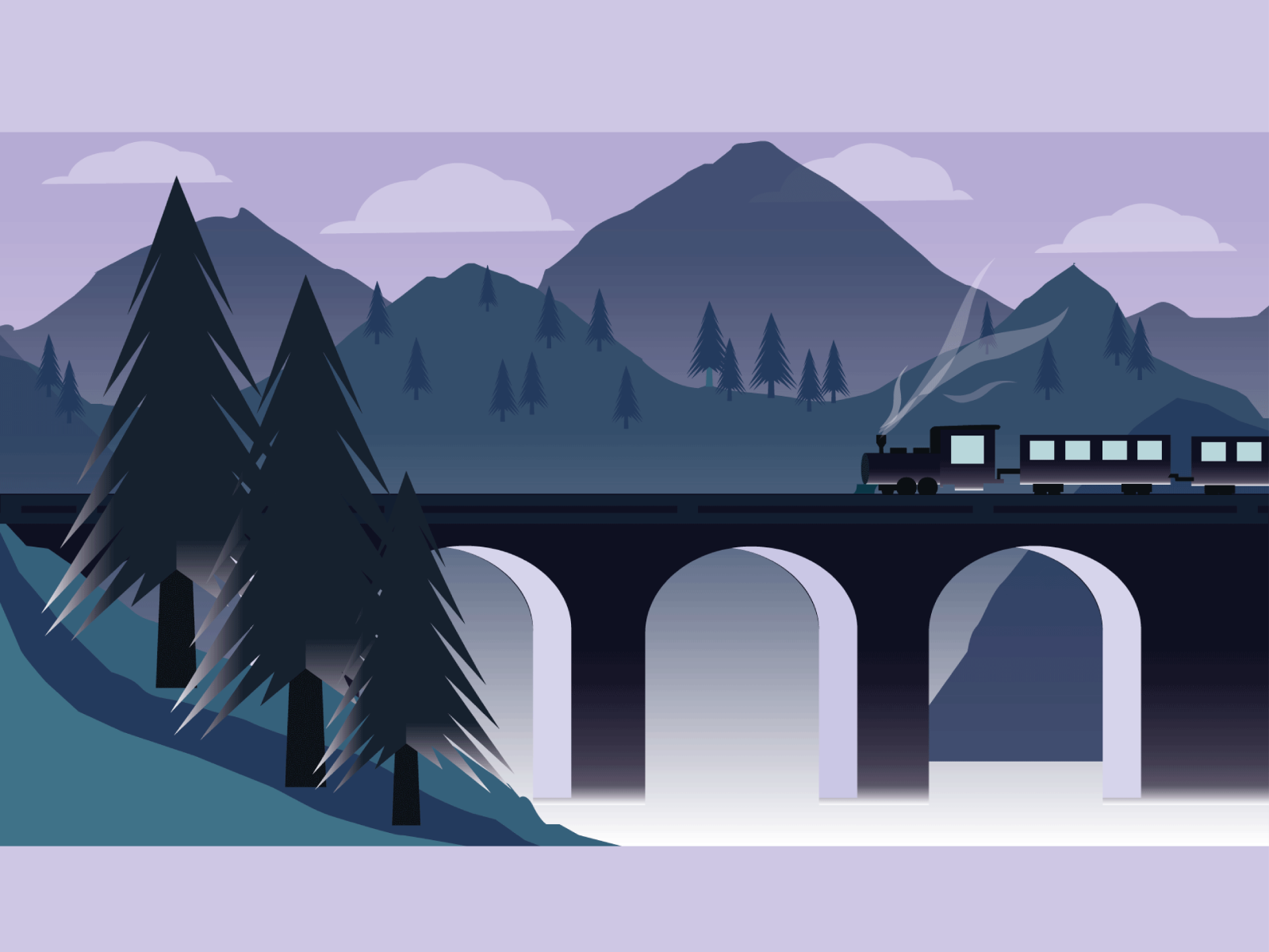 Misty Environment Illustration by Madhubhashana Mahindarathne on Dribbble