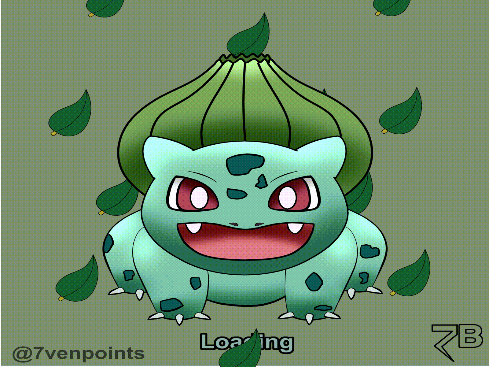 Bulbasaur animation 2d animation illustration pokemon