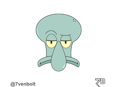 Squidward anime cartoon fanart illustration spongebob spongebobsquarepants squidward
