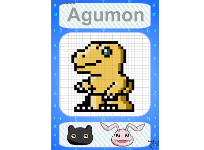 Agumon card 2d anime cartoon design digimon digital drawing illustration