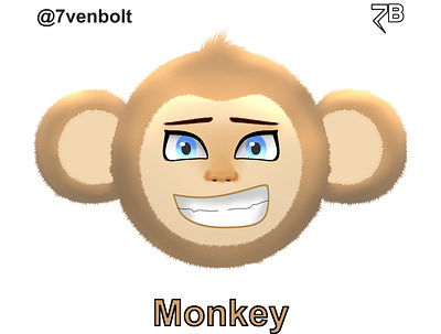 Monkey 2d animals design illustration monkey myart oc