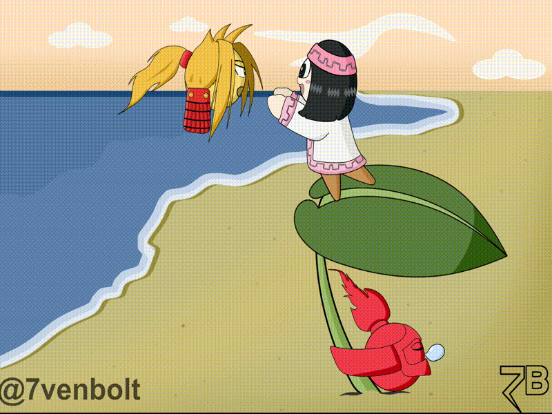 Kororo, Amidamaru and Bason animation. 2d animation anime cartoon comic illustration motion graphics shamanking