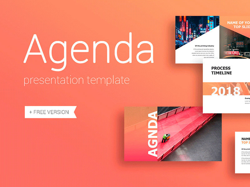 Agenda Powerpoint Template By Alex On Dribbble