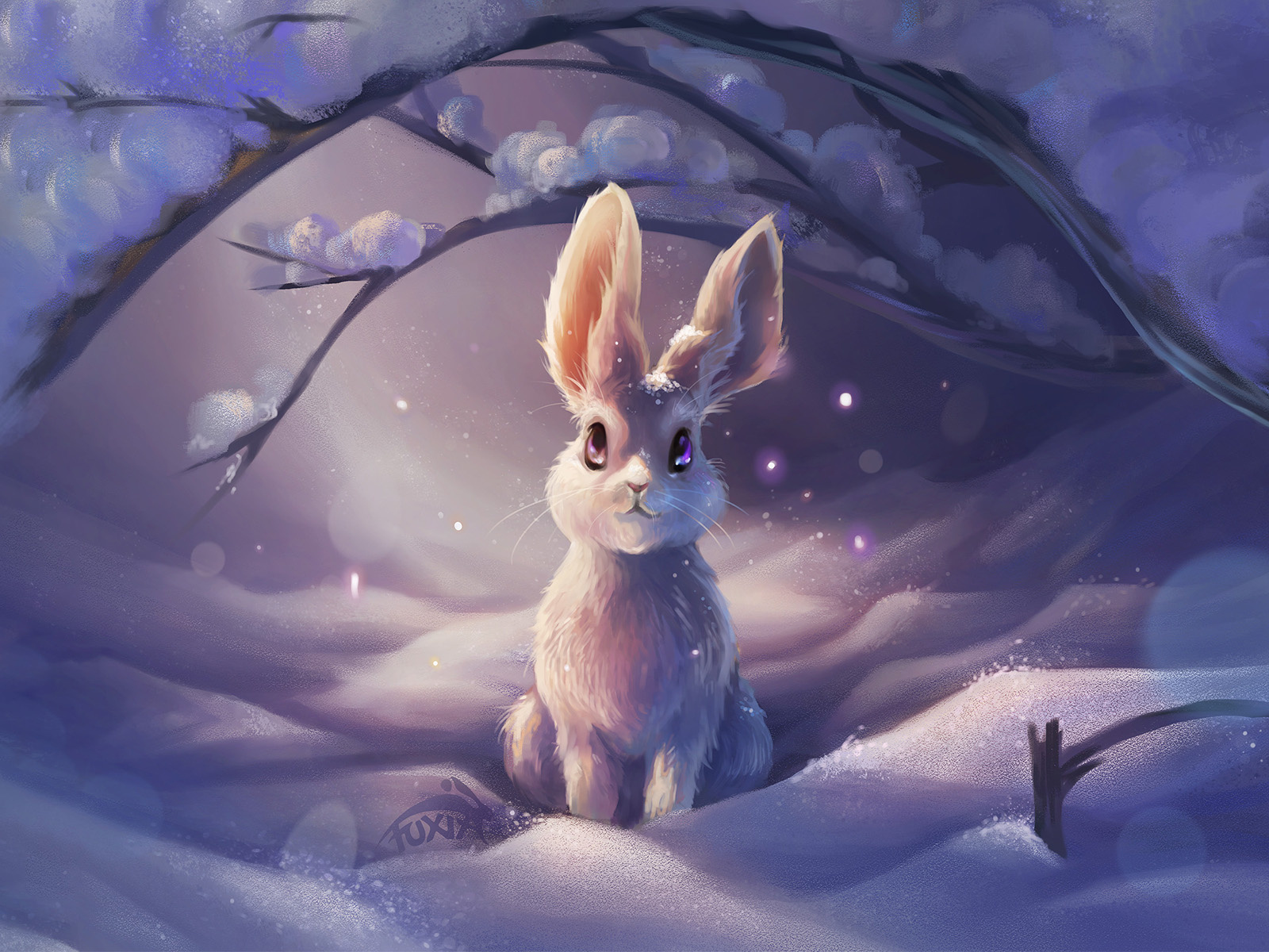 Winter Bunny by Fuxia on Dribbble