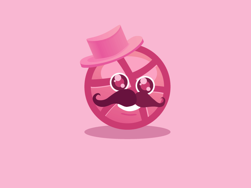 Animation gift for Mister G after effects animation avatar gentleman gif hat manly mister mustache pink smile sparkle