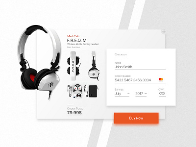 Day 002 Checkout concept buy card checkout ecommerce headphones headset mastercard order pay