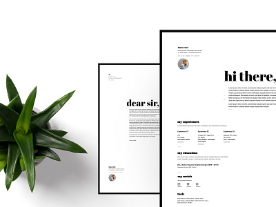 Freebie - Resume & Cover Letter Design | 2019