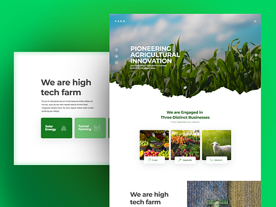 Innovative Farm Web design 2019 trend adobe cc adobe photoshop design digital farm green ui userinterface ux