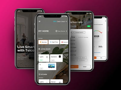 Smart Home App Design 2019 trend adobe cc adobe xd app design design digital experience design flat ui ui ux vector