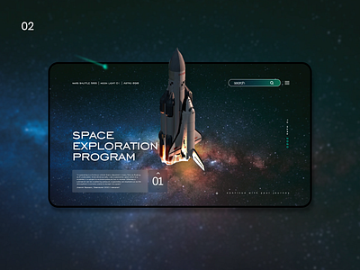 Space Program 2019 3d adobe cc concept design design design challenge space spaceship ui webdesign xd design
