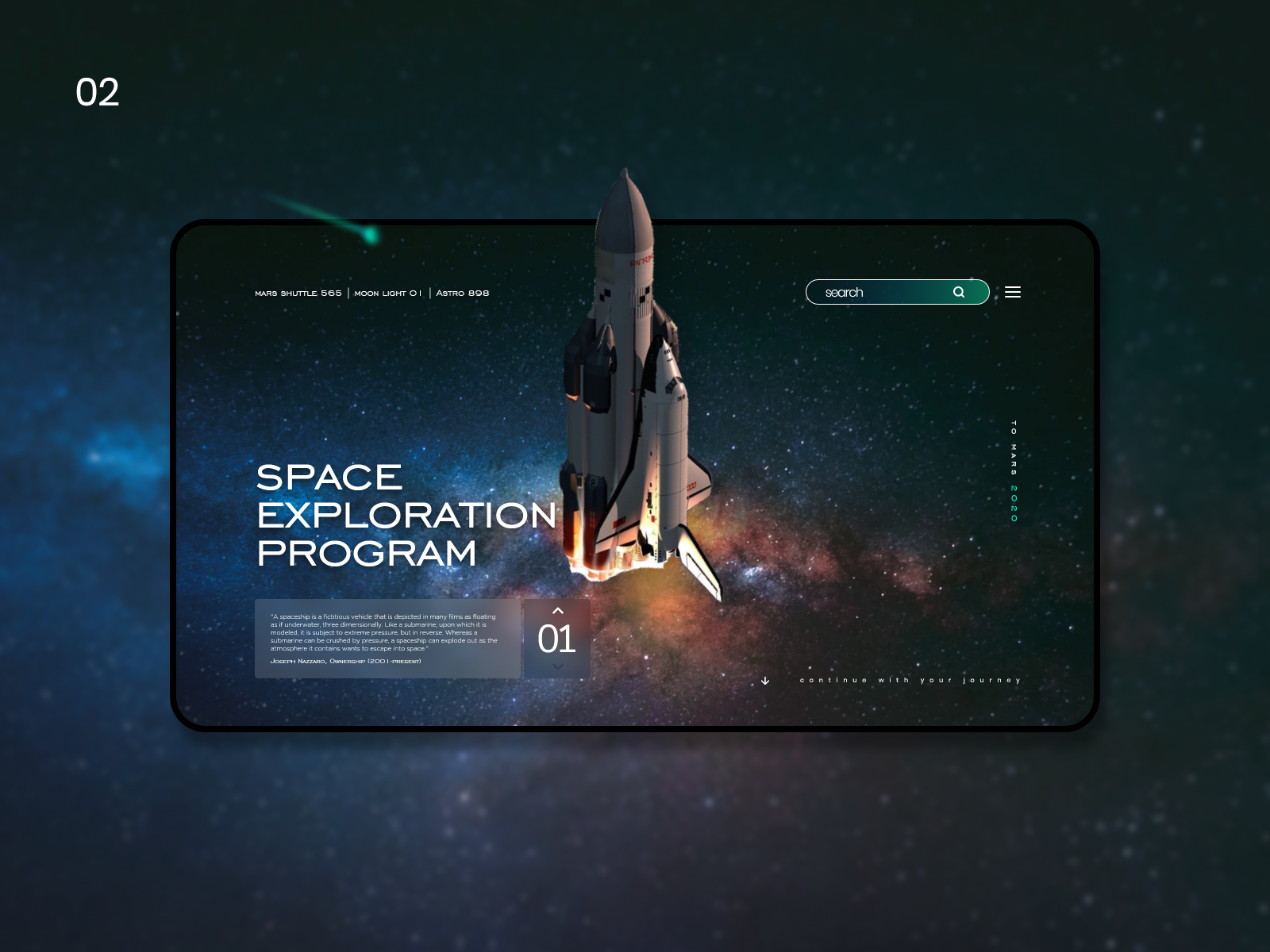 Space Program by Shafaq Adil Taimoor on Dribbble