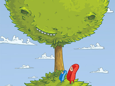 Treefolk character illustration tree vector