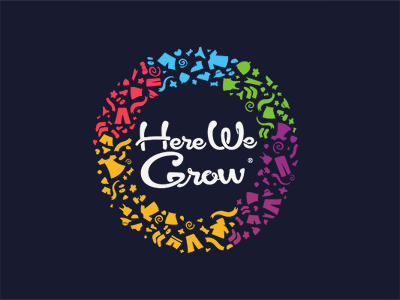 Here We Grow logo vector