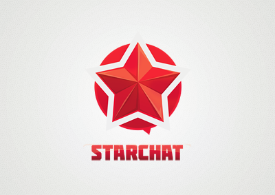 Starchat chat logo star vector