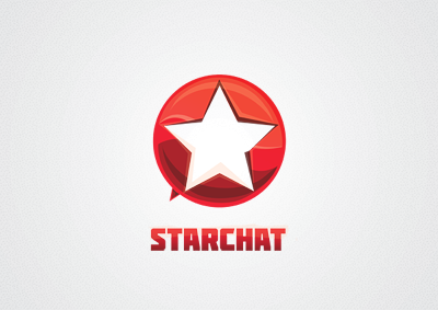 Starchat chat logo star vector