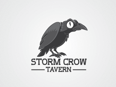Storm Crow crow logo storm vector