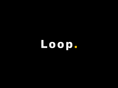 Loop. logo branding logo loop typography ui