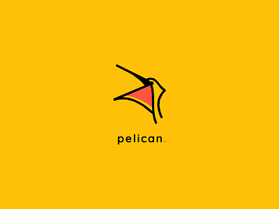 Pelican logo bird branding illustration logo pelican typography vector