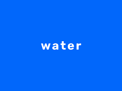 Water logo branding design logo typography water