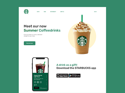 Redesign Starbucks site challenge figma redesign site starbucks ui ux web design website