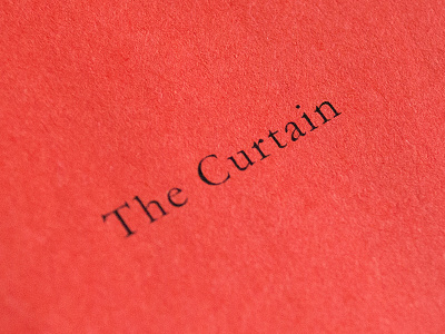 The Curtain curtain david lynch print red type typography