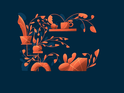 36 Days of type - E 36daysoftype composition daily e floral flowers letter lettering plants