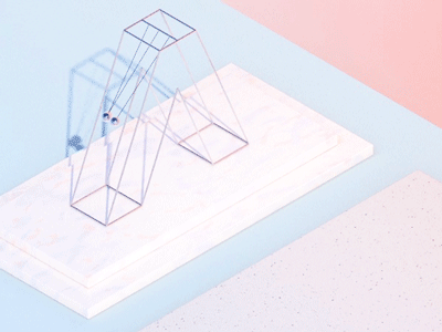 A - 36DAYSOFTYPE 3d a blue cgi design letter pink set design