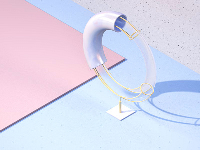 C - 36DAYSOFTYPE 3d blue c colors design letter pink set