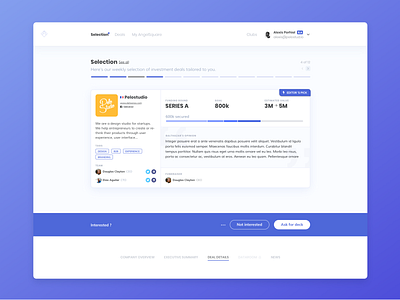 Angelsquare startup page application clean design dribbble dribbble best shot fundraising interface popular product product design screen sketch startups tech ui ui ux design ux uxdesign