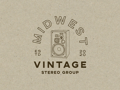 Midwest Vintage Stereo Group logo stereo tshirt vintage