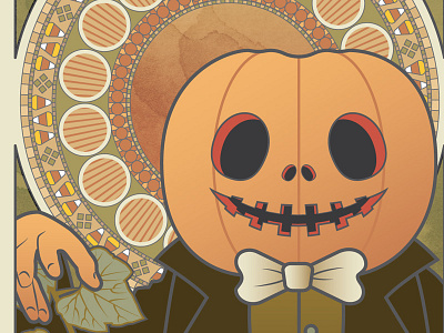 Halloween Nouveau art nouveau halloween jack o lantern pumpkin
