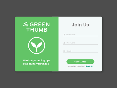 DailyUI Day 001 - Sign Up 001 dailyui signup