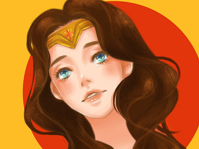 Wonder Woman brushes illustration wonder woman
