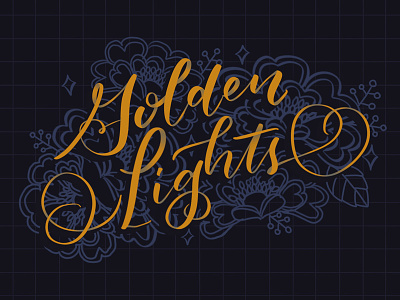Golden Lights lettering