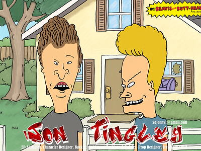 Beavis and Butt-Head Redesign 2d animation 2d animator animation animator background design cartoon design illustration logo