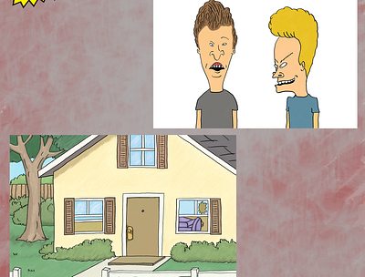 Beavis and Butthead Redesign Paint Coloring 2d animation 2d animator animation animator background design cartoon design illustration logo