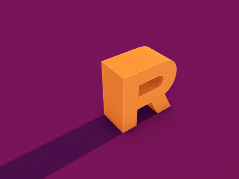 Rolling! Source file attached. c4d gif loop looping nulls pivot r render rolling tumble type typography