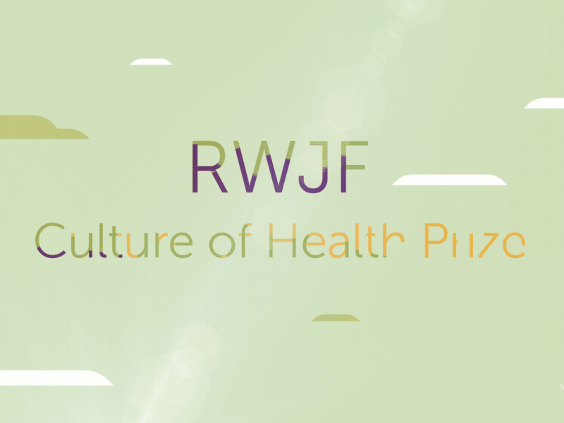 RWJF Opening Title bird clouds culture of health prize flare sky stroked title type