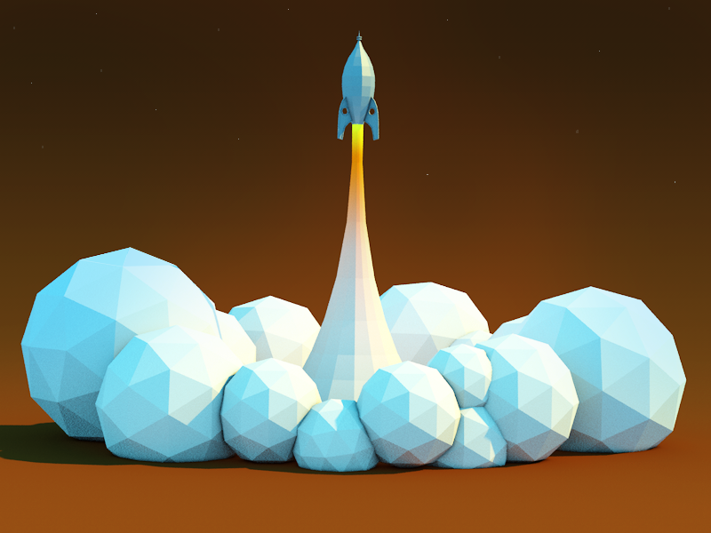 Rocket Lift off by Joe Ski on Dribbble