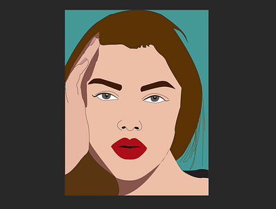 Woman portrait graphic design illustration vector