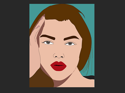 Woman portrait graphic design illustration vector