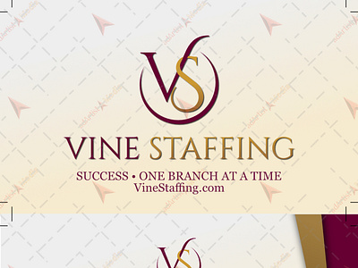 Vine Staffing Business Card Design branding design logo vector